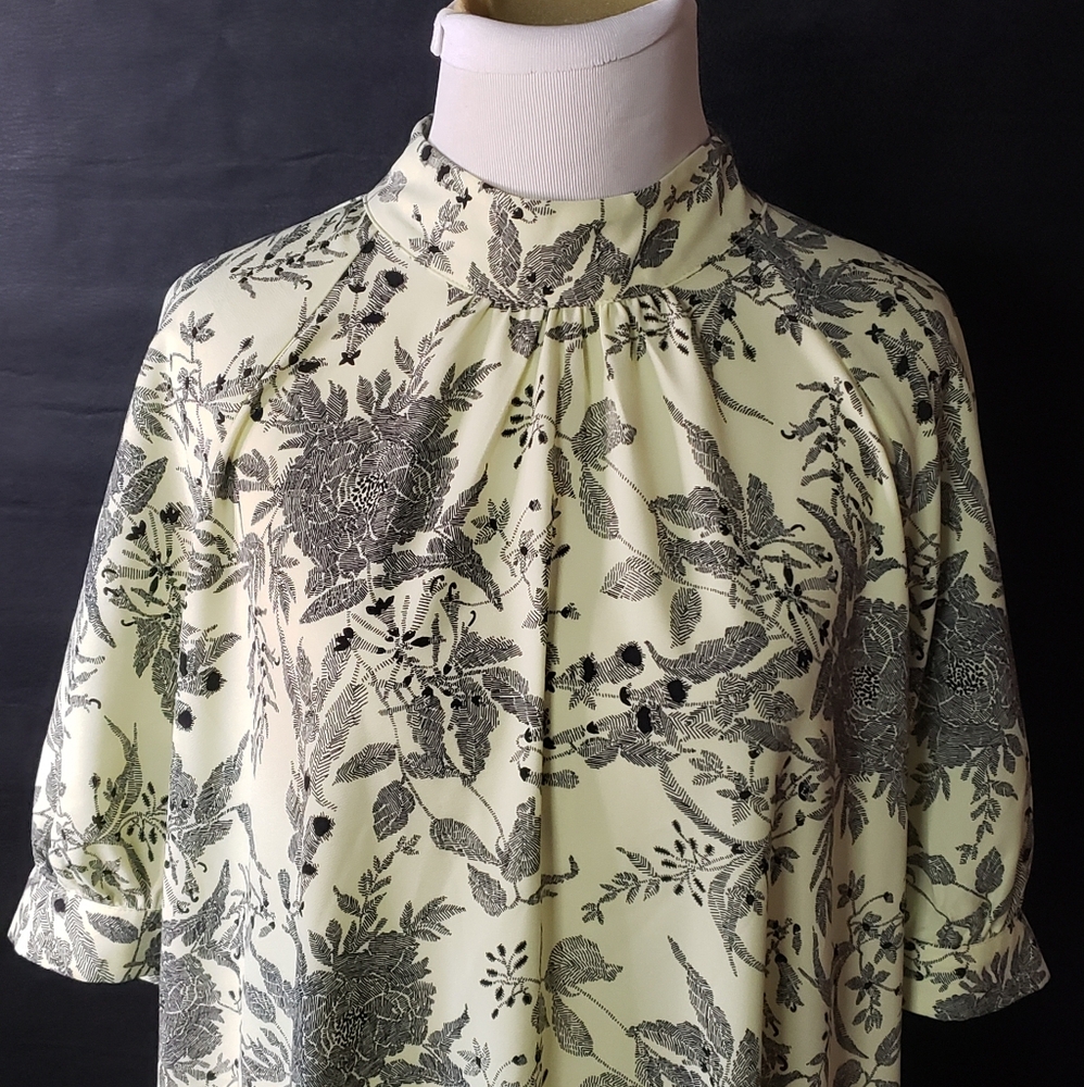 Ann Taylor Factory Floral Green Maxi Dress in size XL